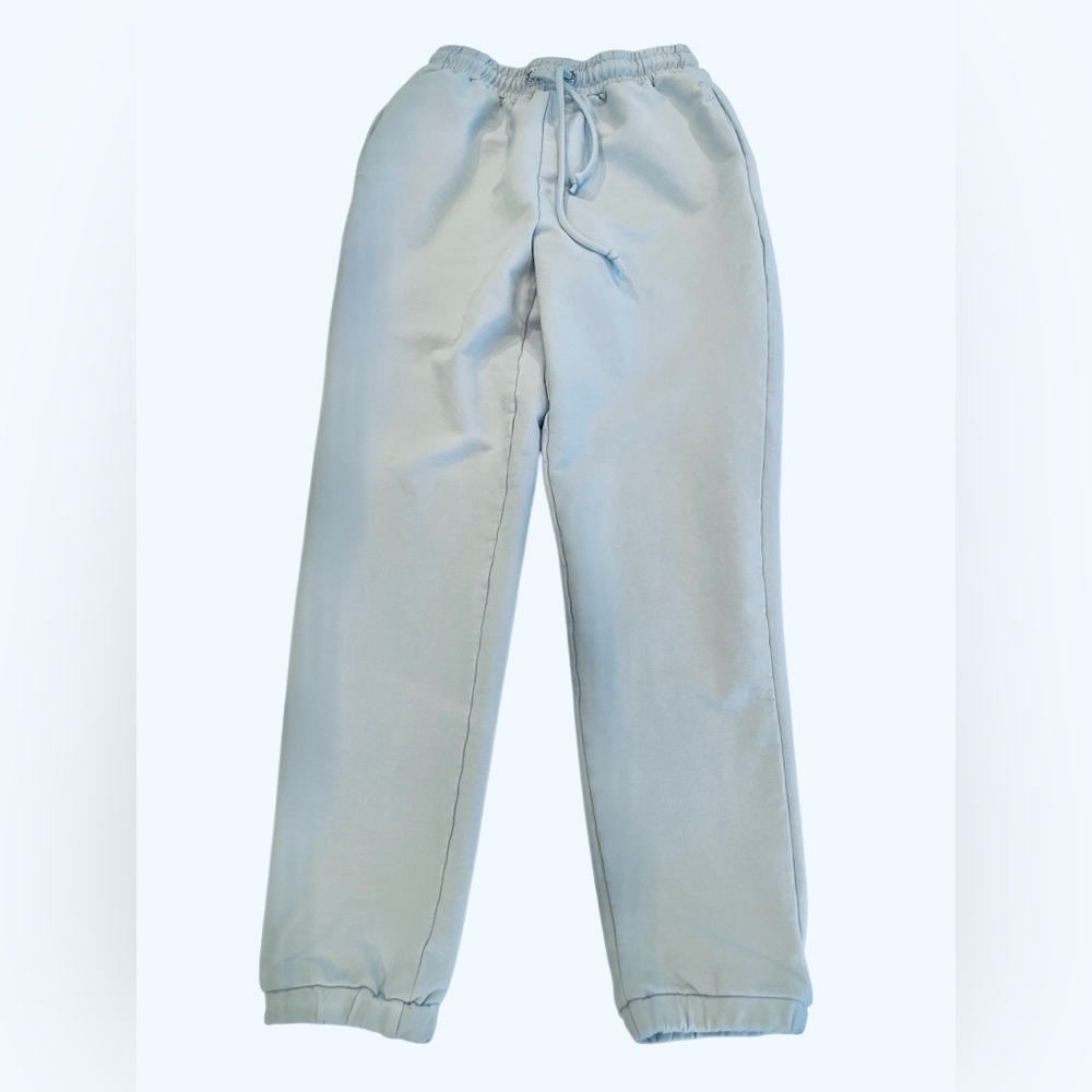 Meshki Joggers Womens Sky Blue Straight Leg Drawstring size XS track pants